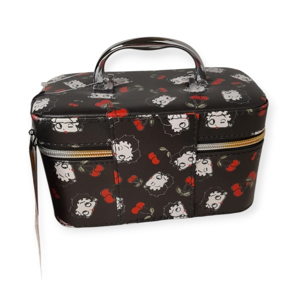 Betty Boop 2pc Cherry Print Tote with Mini Cosmetic Case - Picture 12 of 13